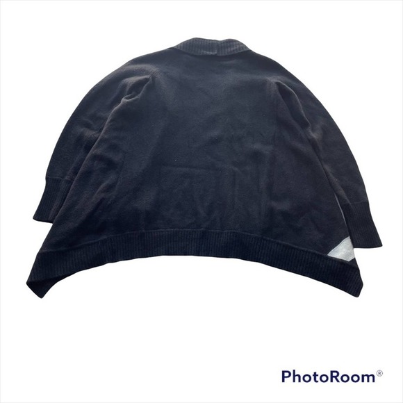 Banana Republic Draped Cardigan Sweater Black size Small Italian Wool Cashmere - Picture 7 of 8